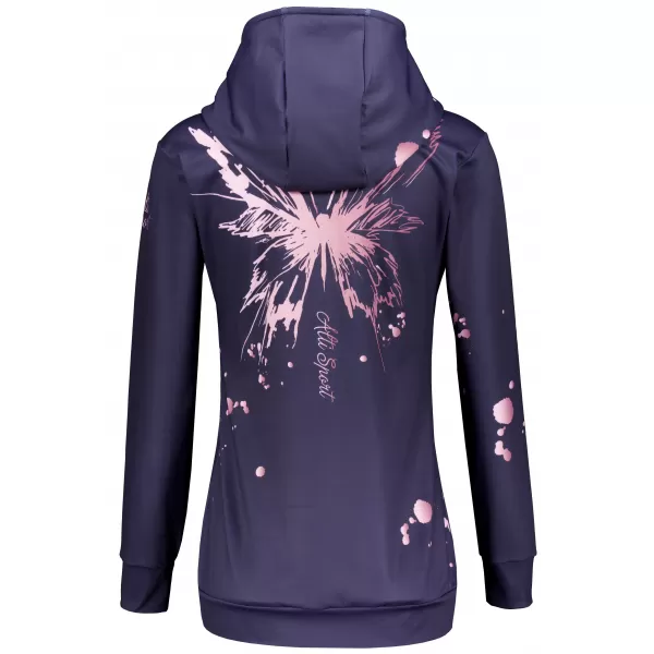  Premium cu hanorac funcțional pentru femei ALTISPORT VOJ/ALW077MI01 VIOLET ÎNCHIS/ROZ 