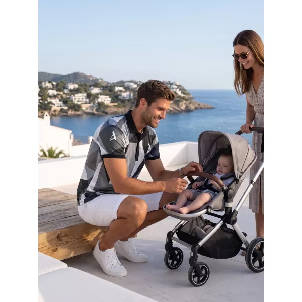 Tricou funcțional pentru bărbați cu guler premium ALTISPORT VOJ/ALM007TR05 GRI 