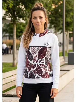 Premium cu hanorac funcțional pentru femei ALTISPORT VOJ/ALW061MI01 ALB/BURGUNDIA