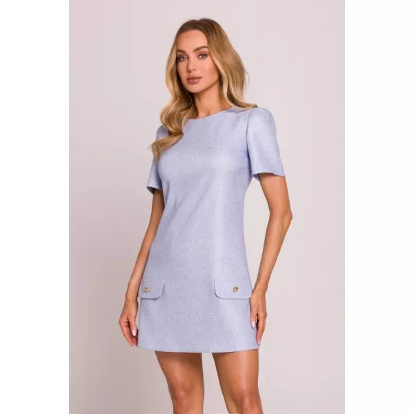  Rochie MOE M855 ALBASTRU DESCHIS 