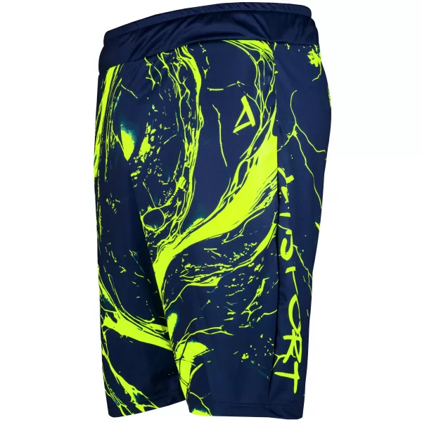  Premium pantaloni scurți funcționali pentru bărbați ALTISPORT VOJ/ALM071KRA01 NAVY/GALBEN 