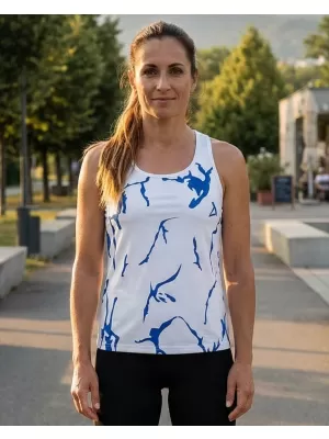 Rezervorul funcțional al femeilor de vârf al premium ALTISPORT VOJ/ALW052TIL01 ALB