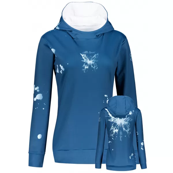  Premium cu hanorac funcțional pentru femei ALTISPORT VOJ/ALW077MI01 ALBASTRU 