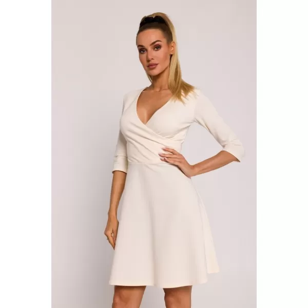  Rochie MOE M786 CREMĂ 