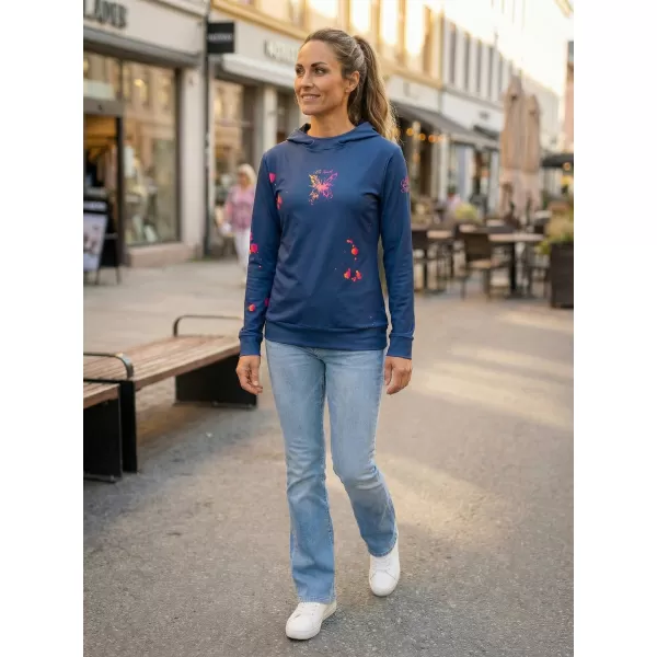  Premium cu hanorac funcțional pentru femei ALTISPORT VOJ/ALW077MI01 ALBASTRU ÎNCHIS/PORTOCALIU 