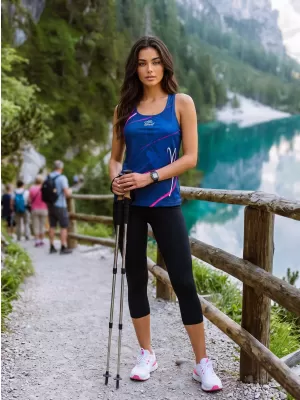 Rezervorul funcțional al femeilor de vârf al premium ALTISPORT VOJ/ALW082TIL01 ALBASTRU ÎNCHIS