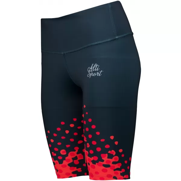  Jambiere pentru femei deasupra genunchilor premium ALTISPORT VOJ/ALW109LEG02 ROȘU-NEGRU 