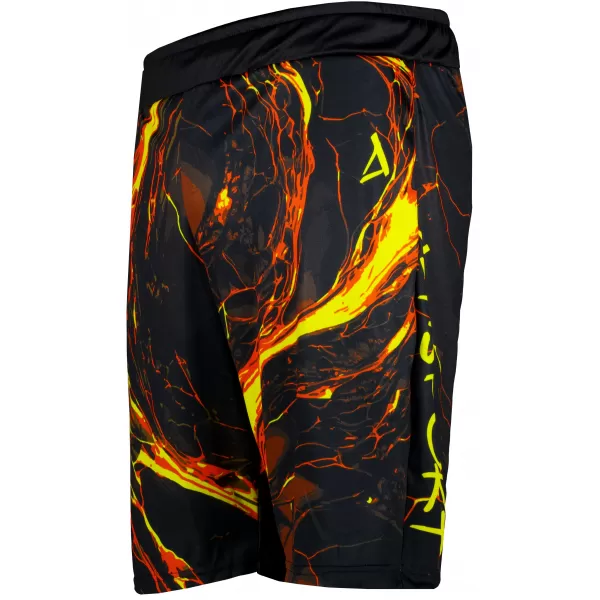  Premium pantaloni scurți funcționali pentru bărbați ALTISPORT VOJ/ALM071KRA01 NEGRU -YELLOW 