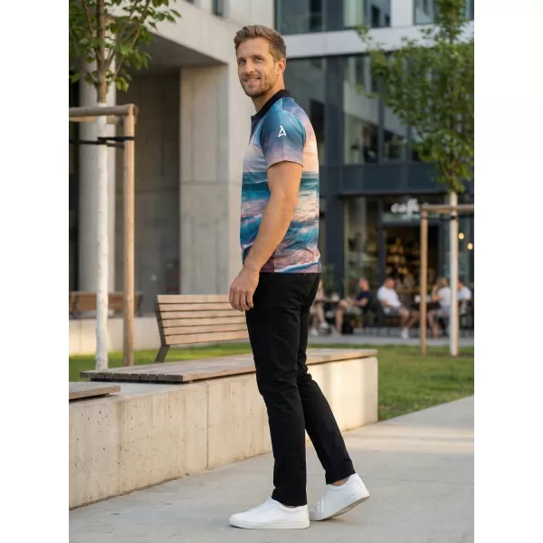  Tricou funcțional pentru bărbați cu guler premium ALTISPORT VOJ/ALM103TR05 MARE 