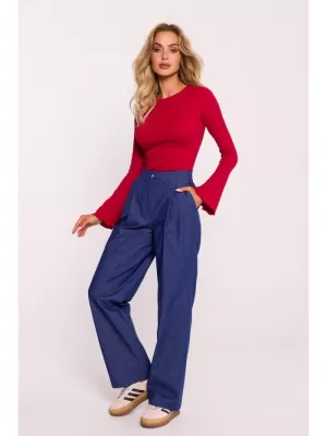 Pantaloni de dama MOE M799 ALBASTRU