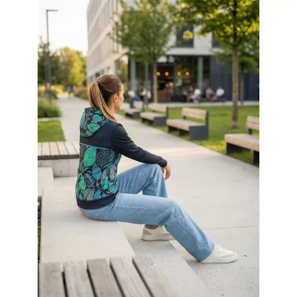  Premium cu hanorac funcțional pentru femei ALTISPORT VOJ/ALW061MI01 ALBASTRU 