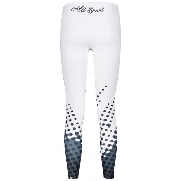  Premium pentru jambiere pentru femei ALTISPORT VOJ/ALW109LEG01 ALB -ȘI -BLACK 