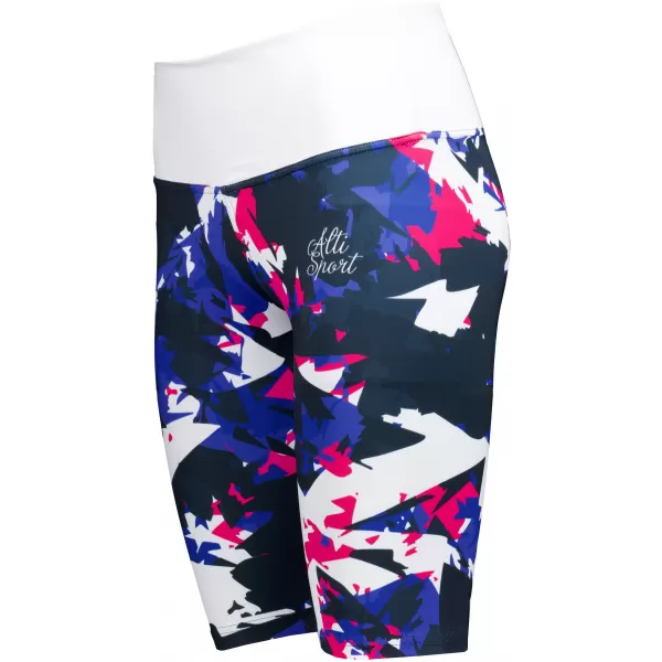  Jambiere pentru femei deasupra genunchilor premium ALTISPORT VOJ/ALW110LEG02 VIOLET -WHITE 