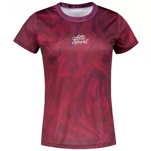  Tricou funcțional premium pentru femei ALTISPORT VOJ/ALW096TR01 BURGUNDIA 