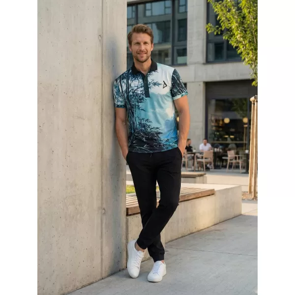  Tricou funcțional pentru bărbați cu guler premium ALTISPORT VOJ/ALM103TR05 BAMBUS 