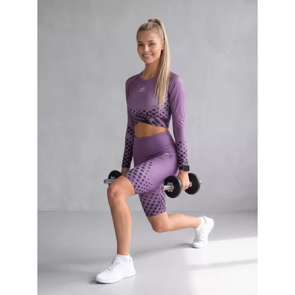  Jambiere pentru femei deasupra genunchilor premium ALTISPORT VOJ/ALW109LEG02 VIOLET 