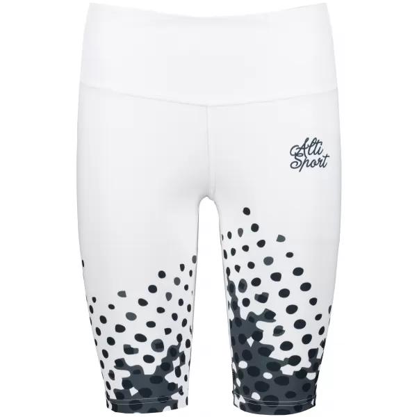  Jambiere pentru femei deasupra genunchilor premium ALTISPORT VOJ/ALW109LEG02 ALB -ȘI -BLACK 