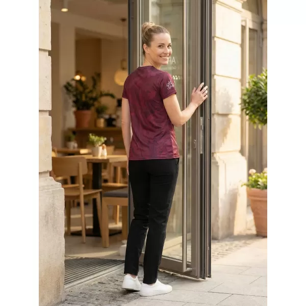  Tricou funcțional premium pentru femei ALTISPORT VOJ/ALW096TR01 BURGUNDIA 
