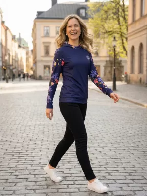 Premium cu hanorac funcțional pentru femei ALTISPORT VOJ/ALW063MI01 PURPURIU ÎNCHIS