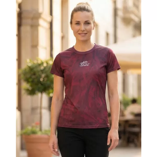  Tricou funcțional premium pentru femei ALTISPORT VOJ/ALW096TR01 BURGUNDIA 