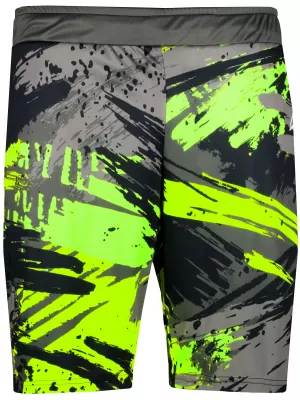 Premium pantaloni scurți funcționali pentru bărbați ALTISPORT VOJ/ALM014KRA01 NEGRU -GREEN