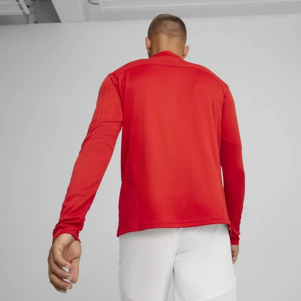  Tricou bărbătesc PUMA TEAMFINAL TRAINING 1/4 ZIP T 658551_01 PUMA RED/PUMA SILVER 