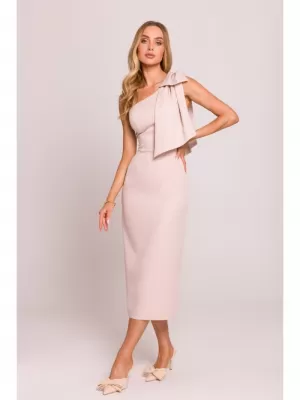 Rochie MOE M847 BEJ DESCHIS