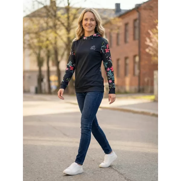  Premium cu hanorac funcțional pentru femei ALTISPORT VOJ/ALW063MI01 NEGRU -GREEN 