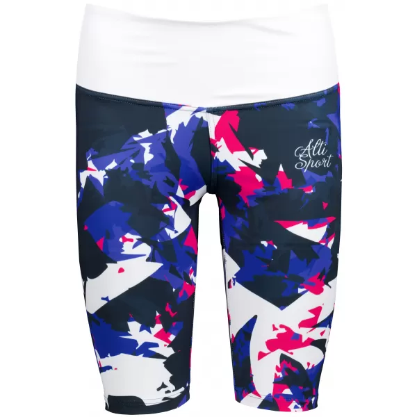  Jambiere pentru femei deasupra genunchilor premium ALTISPORT VOJ/ALW110LEG02 VIOLET -WHITE 