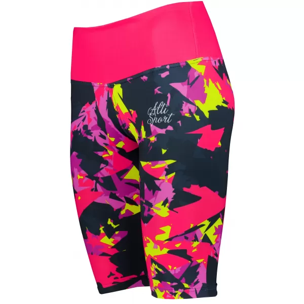  Jambiere pentru femei deasupra genunchilor premium ALTISPORT VOJ/ALW110LEG02 ROZ -BLACK 