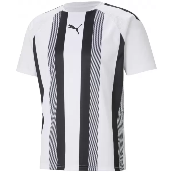  Cămașa funcțională a bărbaților PUMA TEAMLIGA STRIPED JERSEY 704920_04 PUMA WHITE/PUMA BLACK 