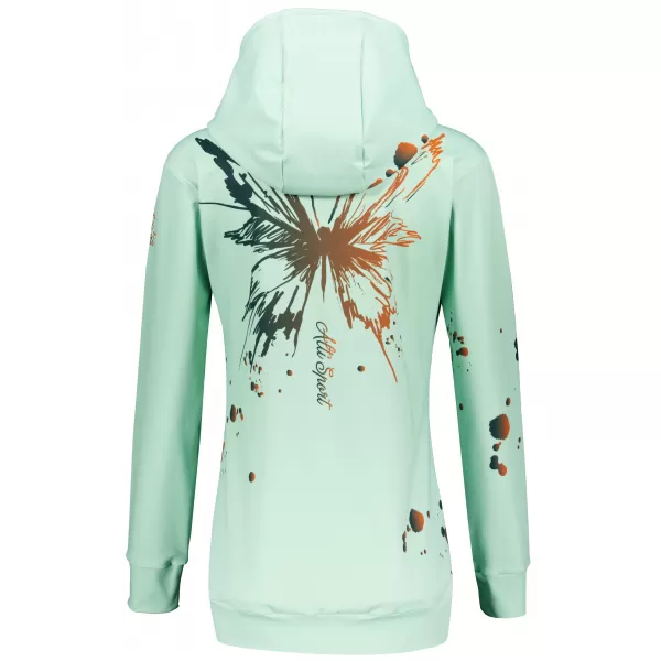  Premium cu hanorac funcțional pentru femei ALTISPORT VOJ/ALW077MI01 VERDE -ORANGE 