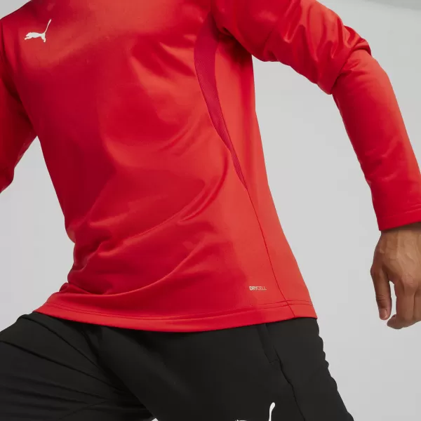  Panoul pentru bărbați PUMA TEAMGOAL TRAINING SWEAT 658649_01 PUMA RED/PUMA WHITE/RED FAST 