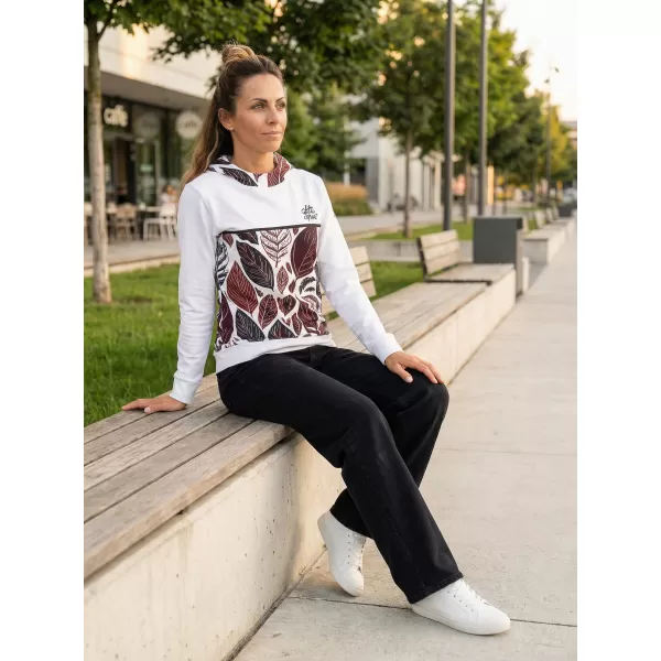  Premium cu hanorac funcțional pentru femei ALTISPORT VOJ/ALW061MI01 ALB/BURGUNDIA 
