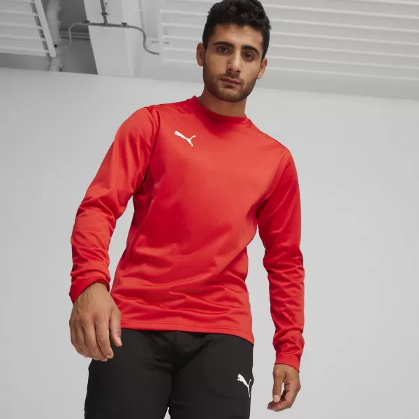  Panoul pentru bărbați PUMA TEAMGOAL TRAINING SWEAT 658649_01 PUMA RED/PUMA WHITE/RED FAST 