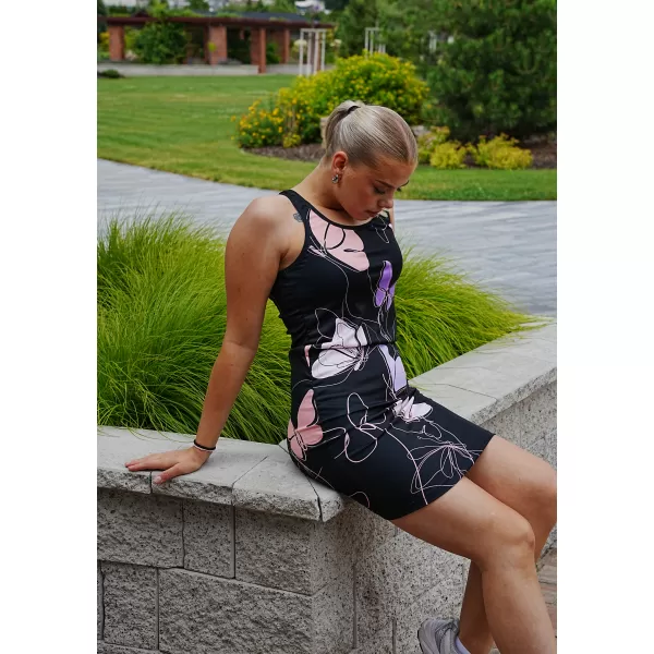 Premium rochie funcțională pentru femei ALTISPORT VOJ/ALW086SAT01 NEGRU/VIOLET 