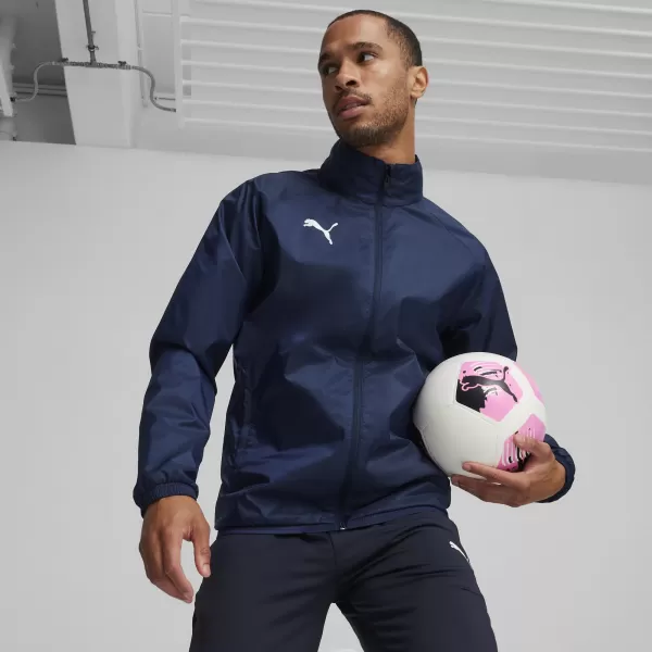  Jachetă bărbătească PUMA TEAMGOAL ALL WEATHER JACKET 659038_06 PUMA NAVY/PUMA WHITE 