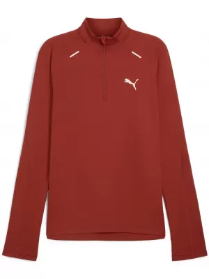 Tricou bărbătesc PUMA RUN CLOUDSPUN 1/4 ZIP 525781_63 MARTE ROȘU