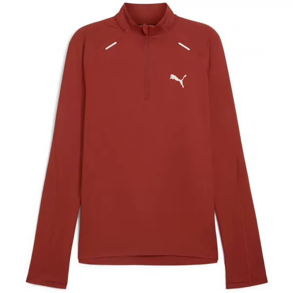  Tricou bărbătesc PUMA RUN CLOUDSPUN 1/4 ZIP 525781_63 MARTE ROȘU 