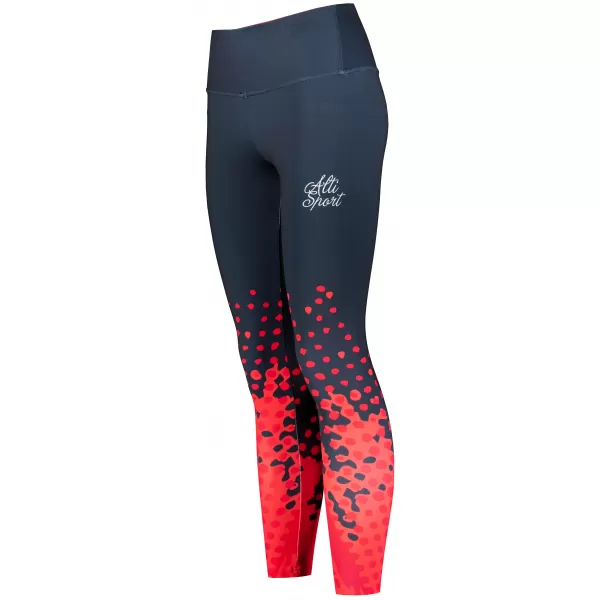  Premium pentru jambiere pentru femei ALTISPORT VOJ/ALW109LEG01 ROȘU-NEGRU 