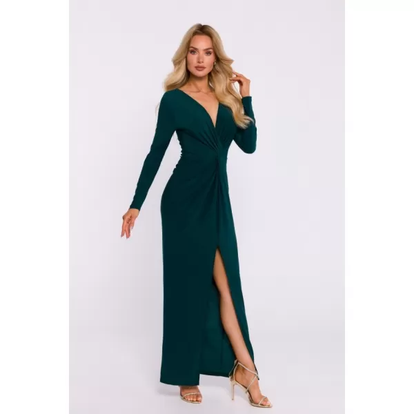 Rochie MOE M840 VERDE STICLA 
