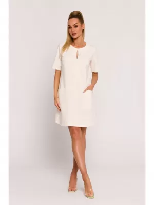 Rochie MOE M788 CREMĂ