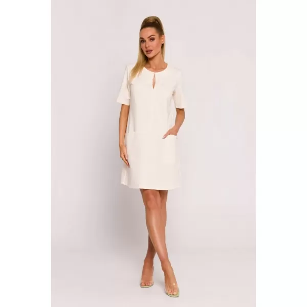 Rochie MOE M788 CREMĂ 