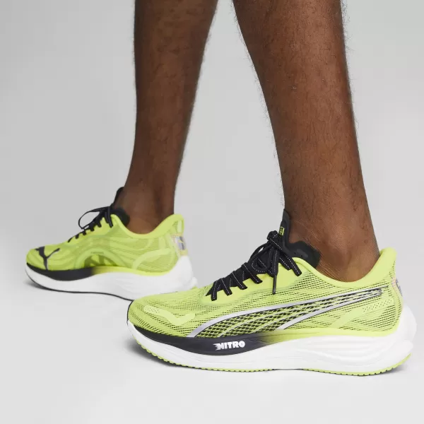  Pantofi pentru bărbați PUMA VELOCITY NITRO 3 PSYRUSH 380080_01 LIME POW/NEGRU/SILVER 