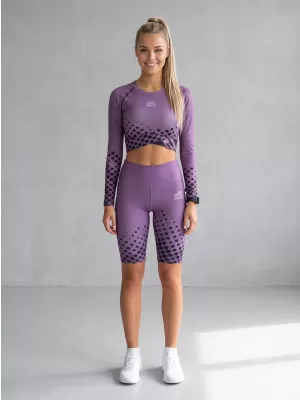 Jambiere pentru femei deasupra genunchilor premium ALTISPORT VOJ/ALW109LEG02 VIOLET