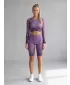 Jambiere pentru femei deasupra genunchilor premium ALTISPORT VOJ/ALW109LEG02 VIOLET