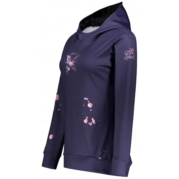  Premium cu hanorac funcțional pentru femei ALTISPORT VOJ/ALW077MI01 VIOLET ÎNCHIS/ROZ 