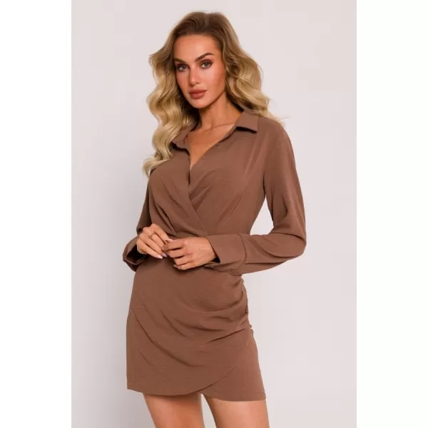  Rochie MOE M783 CIOCOLATĂ 