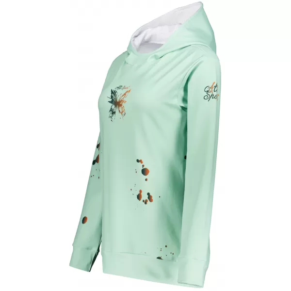  Premium cu hanorac funcțional pentru femei ALTISPORT VOJ/ALW077MI01 VERDE -ORANGE 