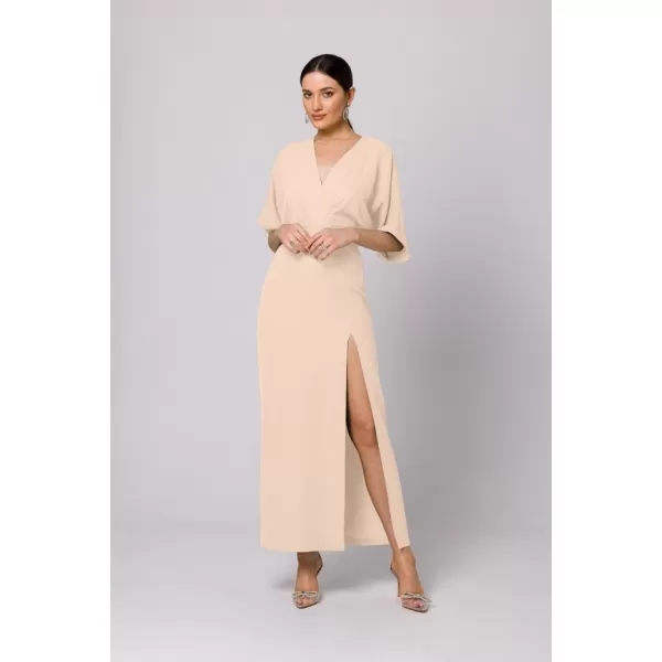  Rochie MAKOVER K163 CREMĂ 